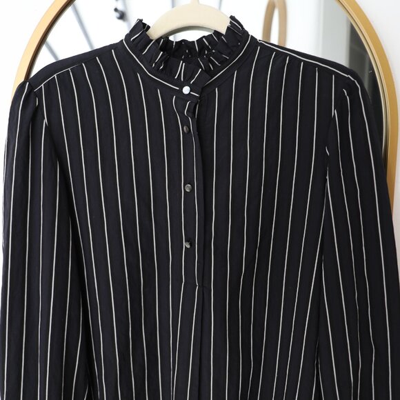 A.P.C.  St Germain Striped Blouse | Navy blue - Picture 3 of 8